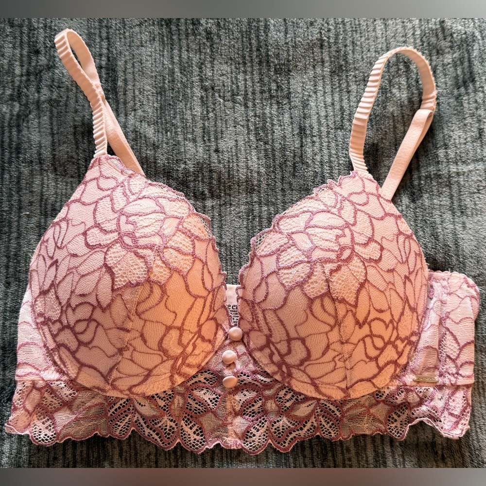 La Vie en Rose Lace Bra 34B Blush Pink